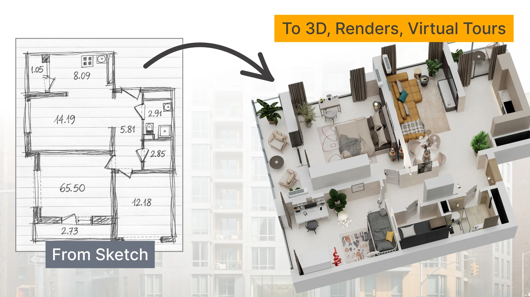 Creating 2d and 3d floor plans with AI